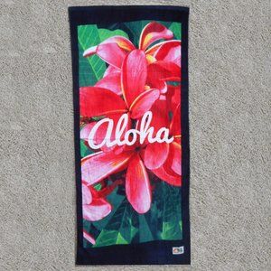 Hawaii Aloha Beach Towel measures 30 x 70 inches